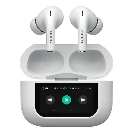 Auriculares In-ear Inalámbricos Aiwa Awtwsgprow Noise Cancelling Blanco