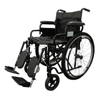Silla De Ruedas Todo Terreno Con Elevapiernas De Lujo 130 Kg Negro/verde