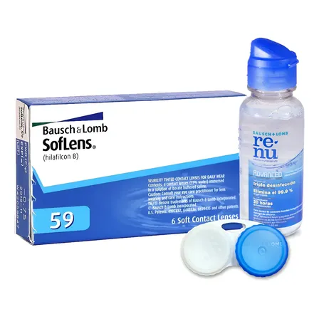 Lentes De Contacto Soflens 59 + Solucion 60 Ml